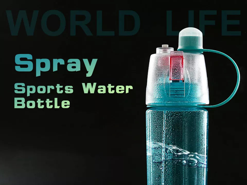 2 in 1 Sports Water Bottle With Spray Mist