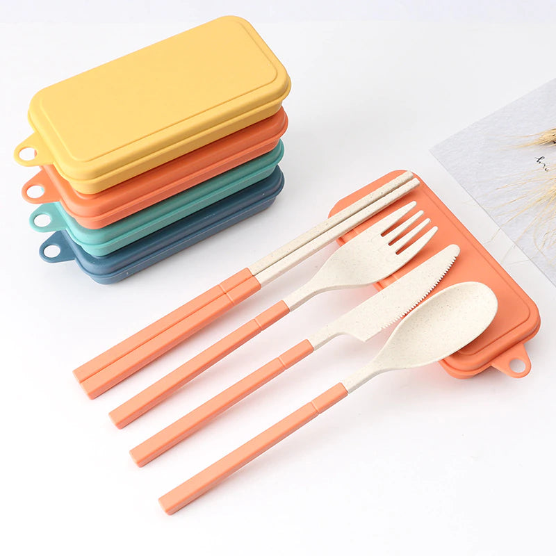 Portable Folding Cutlery Set 4pcs