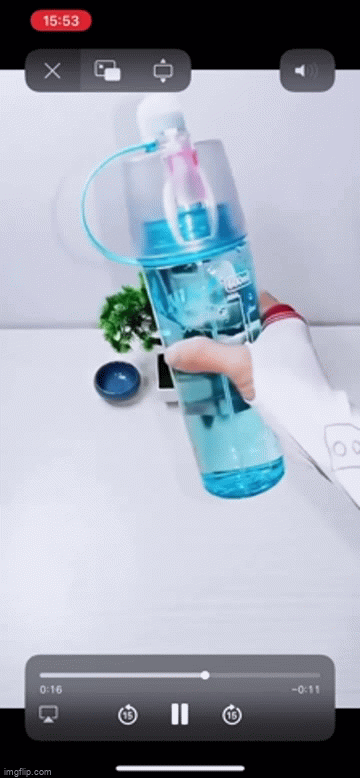 2 in 1 Sports Water Bottle With Spray Mist