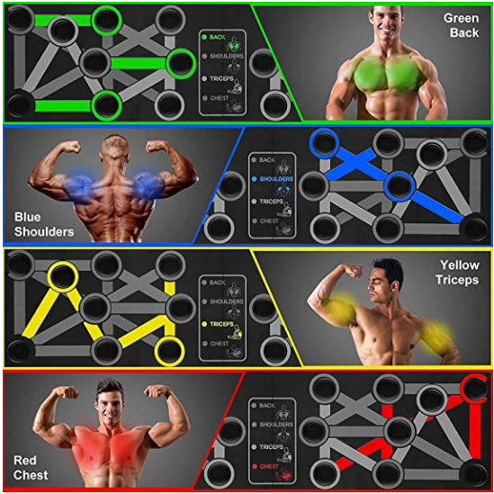 Foldable 9 in 1 Body Building Push Up Board for Travel Workout