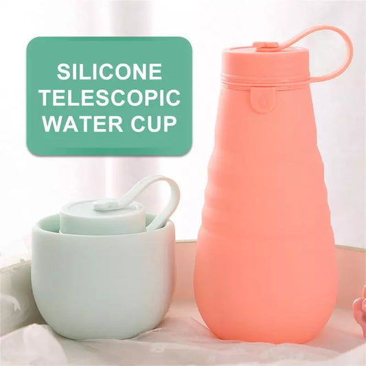 2 in 1 Folding Water Bottle and Premium Silicone Cup