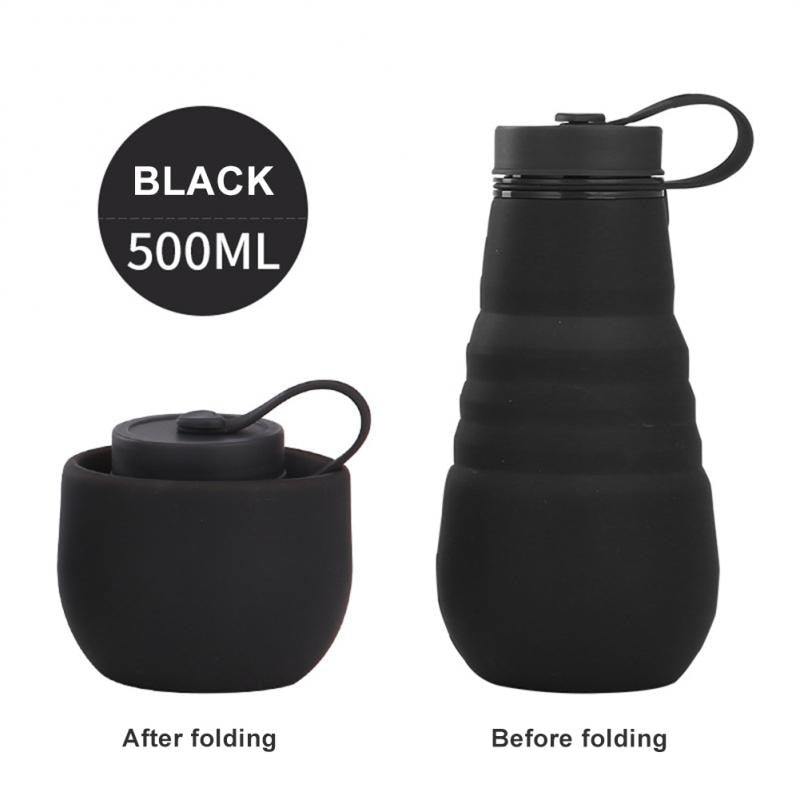 2 in 1 Folding Water Bottle and Premium Silicone Cup