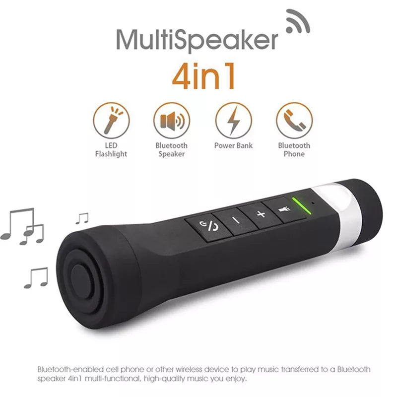 4 in 1 Multipurpose Wireless Bluetooth Speaker With Flashlight Torch And Power Bank