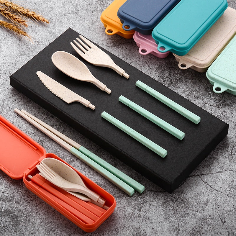 Portable Folding Cutlery Set 4pcs