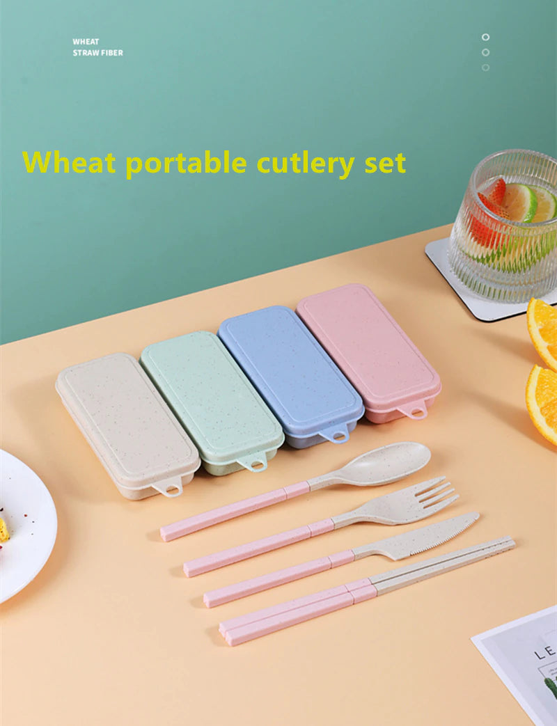 Portable Folding Cutlery Set 4pcs