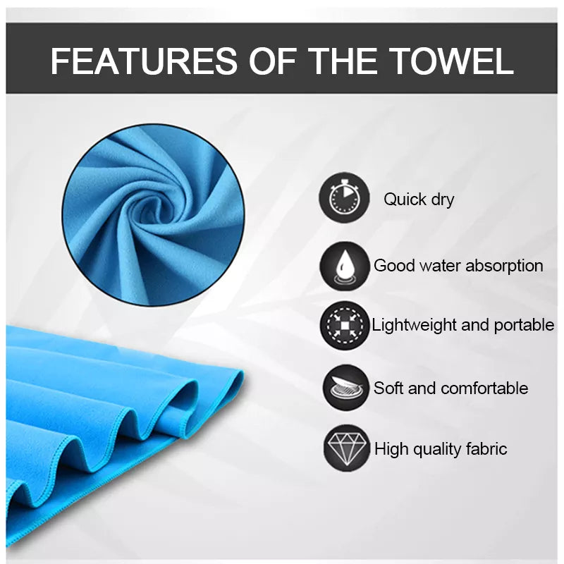 Stylish Super Soft, Quick Dry & Thin Travel/Yoga/Beach Towel with Cover