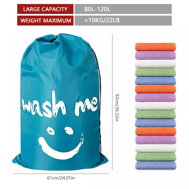 Laundry Travel Bag / Home Storage Organizer-  Nylon/ Washable /Waterproof  upto 12Kgs   - 1