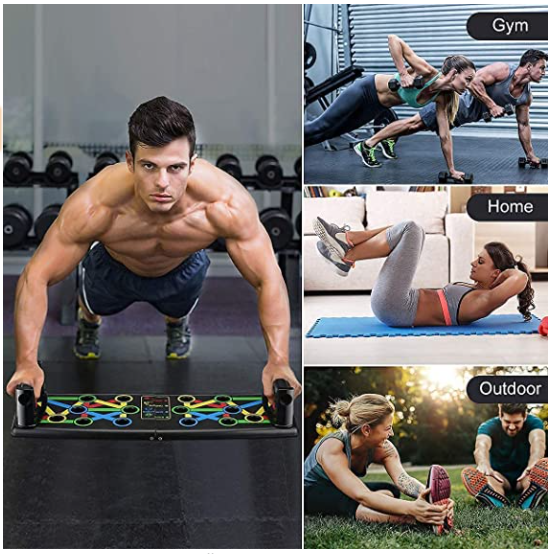 Foldable 9 in 1 Body Building Push Up Board for Travel Workout