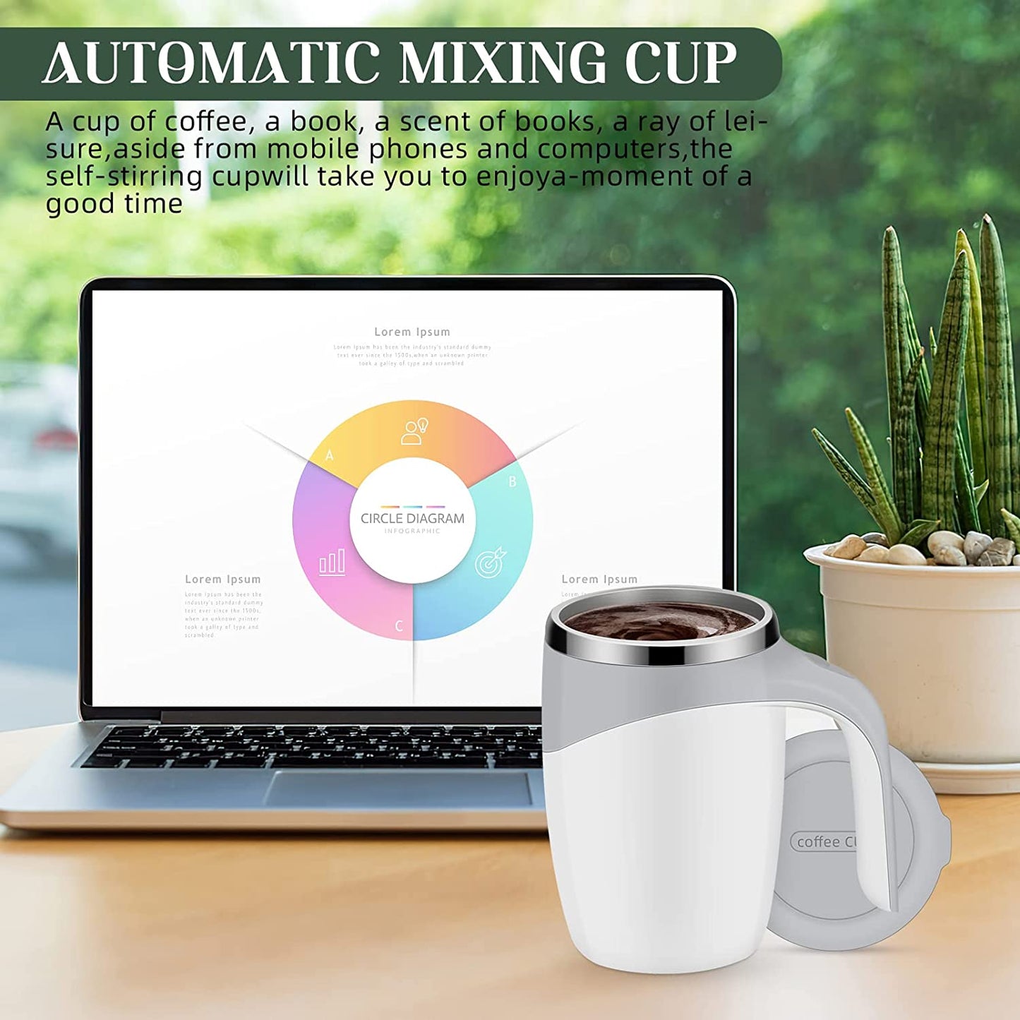 Automatic Self Stirring Coffee Mug - Battery Operated