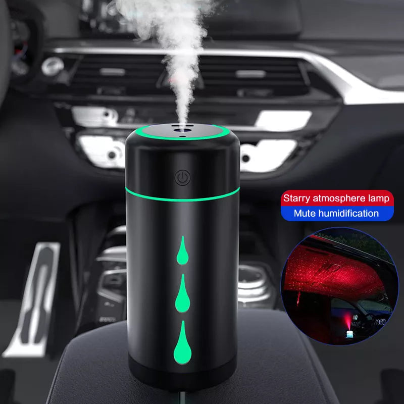 USB Car Air Humidifier Ultrasonic LED Light Lamp Aromatherapy Fogger Aroma Diffuser