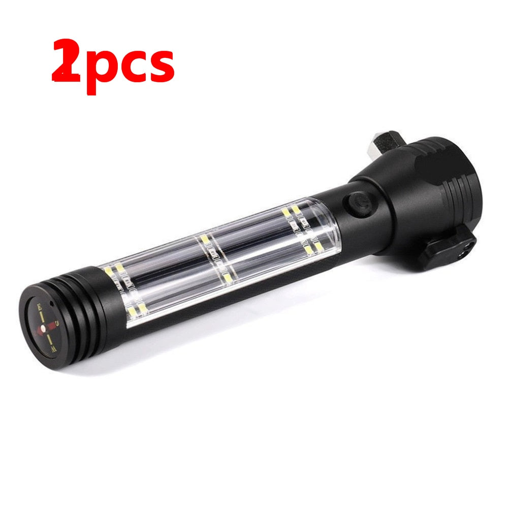 Emergency Solar Powered LED Light Safety Hammer Torch