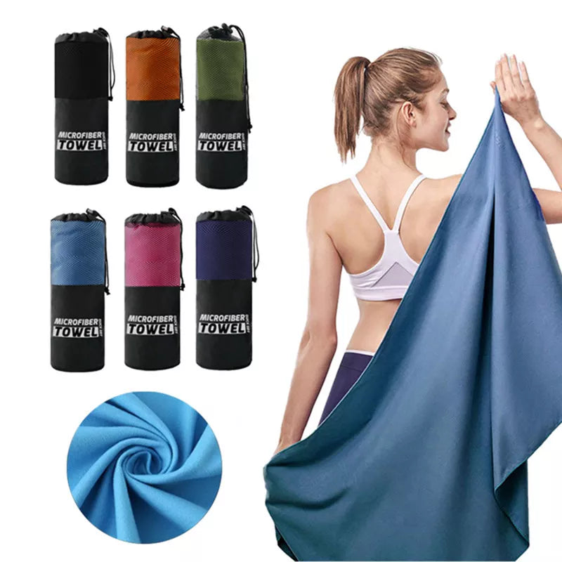 Stylish Super Soft, Quick Dry & Thin Travel/Yoga/Beach Towel with Cover