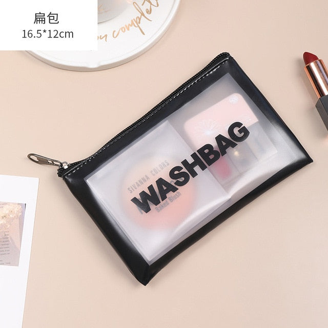 Travel Toiletries/Skincare Waterproof Organizer Semi Transparent Portable Washbag