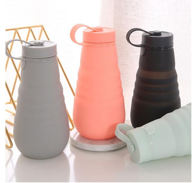 2 in 1 Folding Water Bottle and Premium Silicone Cup