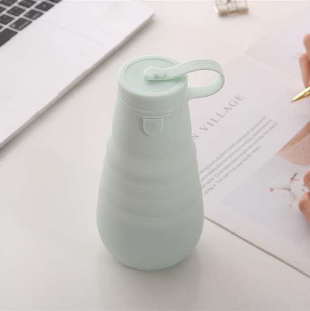 2 in 1 Folding Water Bottle and Premium Silicone Cup