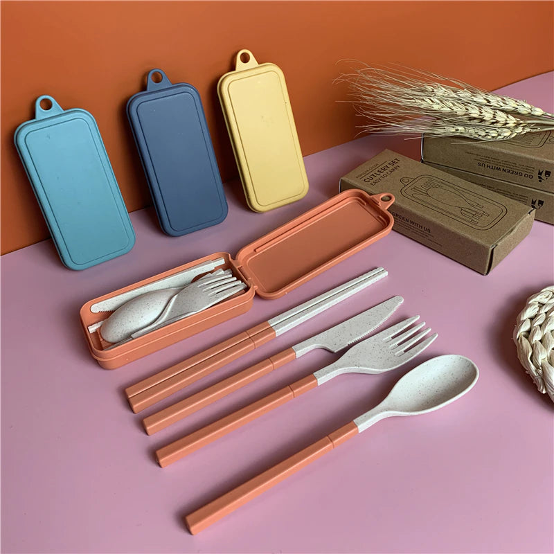 Portable Folding Cutlery Set 4pcs