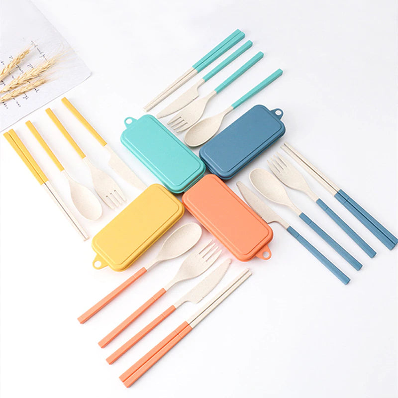 Portable Folding Cutlery Set 4pcs