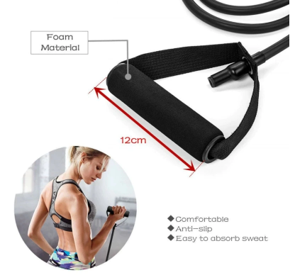 Fitness Resistance Bands With Adjustable Hook for Travel Workout  (11Pcs/Set)